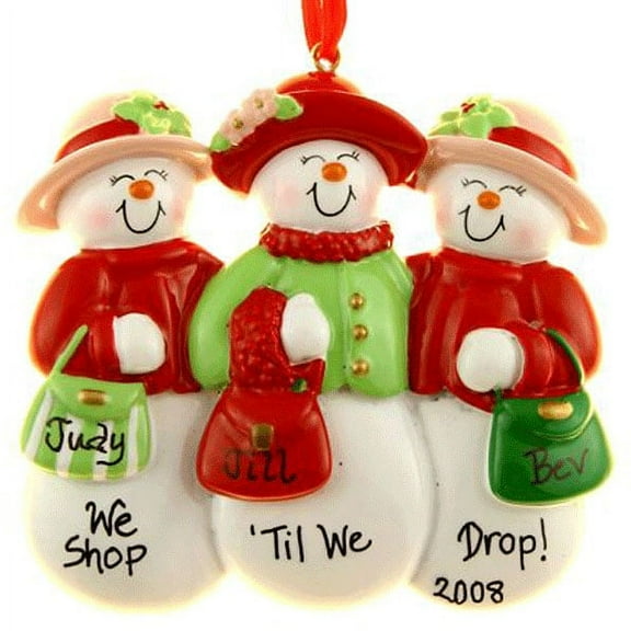 Snow Friends 3 Personalized Christmas Ornament DO-IT-YOURSELF