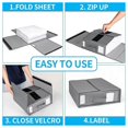 thumbnail image 3 of Foldable Bed Sheet Organizer with Clear Window - King Size Quilt Sheet Organizer Storage Container for Bedding, Duvet Covers & Pillowcases, 3 of 5