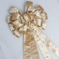thumbnail image 6 of HongHeng Large Christmas Bow for Wreath, Velvet Bows for Front Door Wall Fence Decor, Gilt Edged Xmas Wreath Bow Tree Topper Bow for Winter Christmas Party Decoration Supplies, 6 of 6