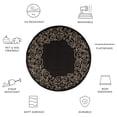 thumbnail image 6 of SAFAVIEH Courtyard Chole Bordered Indoor/Outdoor Area Rug, Black/Beige, 6'7" x 6'7" Round, 6 of 10