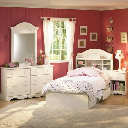 4 Piece Twin Panel Bedroom - South Shore Summer Breeze 4-Piece Bedroom Set, Twin, Multiple Finishes