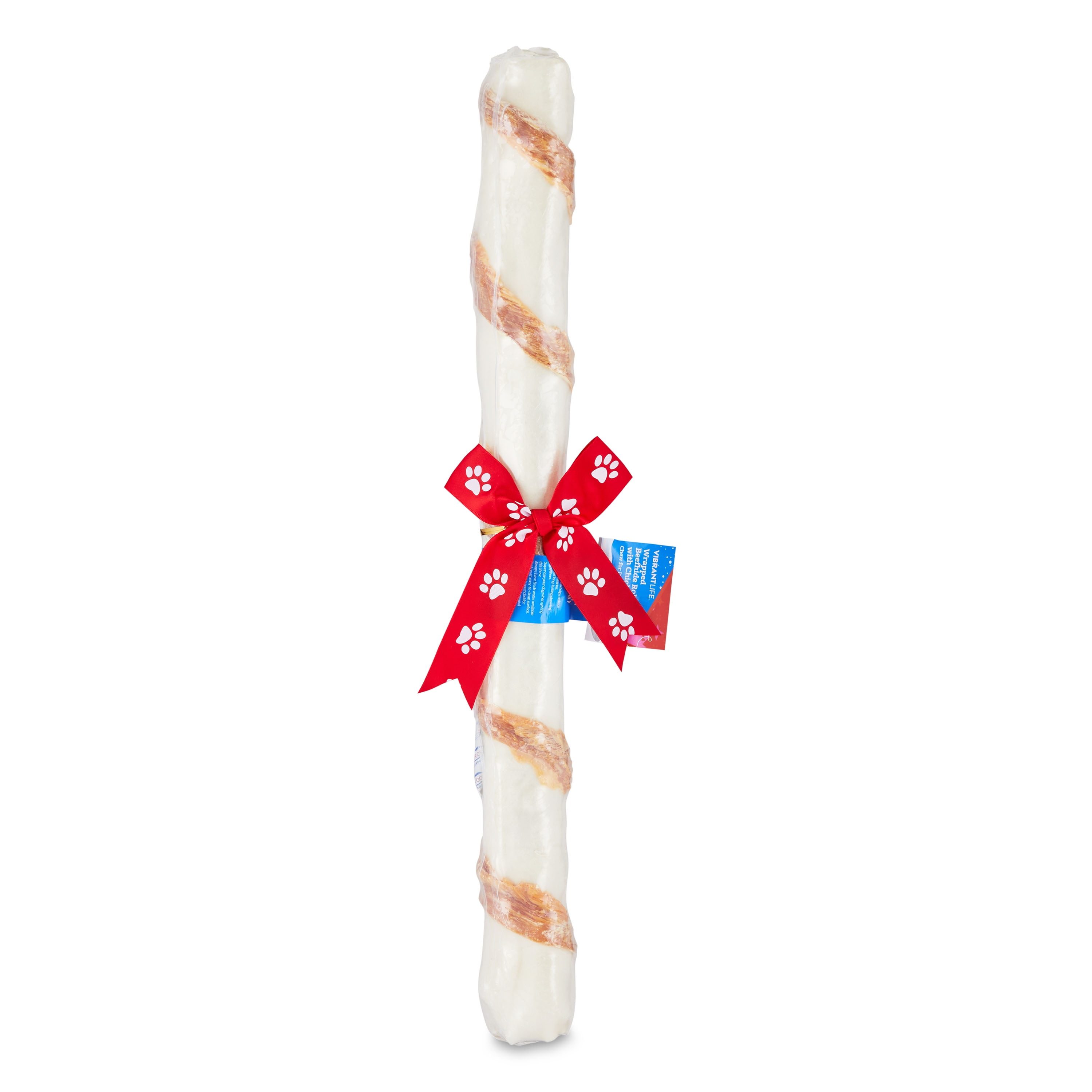 Vibrant Life Wrapped Rawhide Roll with Chicken, Holiday Chew for Dogs, 13.76 oz