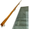thumbnail image 2 of Wall Handrail Grab Bar 6 FT Long 2.0" Diameter Wall Stairs Rail Steps Non Slip for Elderly - Wall Mounted Iron Brackets Wooden Handrail - Easy Install Outdoor Indoor Stairs Porch Deck Stairway (Gold), 2 of 5
