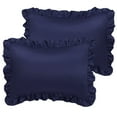 thumbnail image 1 of Unique Bargains Satin Pillowcase Ruffled Pillow Shams Silky Sateen Pillow Cases Covers, 1 of 8