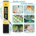 thumbnail image 4 of Foeses Digital PH Meter, PH Meter 0.01 PH High Accuracy Water Quality Tester with 0-14 PH Measurement Range for Household Drinking, Pool and Aquarium Water PH Tester Design with ATC, 4 of 6
