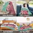 thumbnail image 2 of Yayeee Throw Blanket for Couch Soft Warm 60" x 80" Sofa Chair Bed Decoration, Big Pink Cheetah, 2 of 7