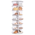 thumbnail image 1 of KFFKFF 7-Level Circular Shoe Rack, 360° Rotational Footwear Display, Revolving Shoe Storage Carousel, Convenient Shoe Organization Stand, Perfect for Bedroom, Living Room, Entryway, in White, 1 of 9