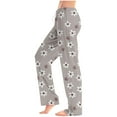 thumbnail image 4 of Fewfanhot Womens Pants Casual Lounge Pants Bow Printed Pajama Bottoms with Pockets Drawstring, 4 of 6