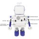 thumbnail image 3 of Reloj despertador robot, reloj despertador silencioso de metal inoxidable con ojos iluminados y brazo giratorio, regalo para niños (azul), 3 of 5