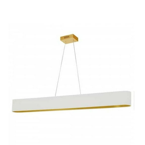 Dainolite  Aubrey Horizontal Pendant - 30W - Oval - Matte Black - Black/White Shade