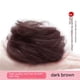 thumbnail image 1 of Pieza de pelo de moño desordenado, extensiones de moño de pelo Updo despeinadas súper largas, envoltura de pelo ondulado, postizos de cola de caballo, coleteros para el cabello(Marrón oscuro, 1 of 5