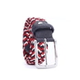 thumbnail image 1 of Minnieouse Cinturón trenzado para hombre, pretina tejida para vaqueros, pretina decorativa para ropa, pretina ajustable sin agujeros, correa con hebilla Cinturones rojo azul y blanco Minnieouse AP012253-07, 1 of 6