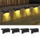 thumbnail image 2 of solar enciende LED   libre jardín escalera  4 piezas-blanco cálido Gloria Lámpara de pared para patio al aire libre, 2 of 9