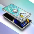 thumbnail image 5 of Nagebee Case for Samsung Galaxy Note 9 with Screen Protector (Soft Full Coverage), Sparkle Glitter Liquid Bling Diamond [Ring Holder & Wrist Strap] Women Girls Cute Case (Teal), 5 of 6