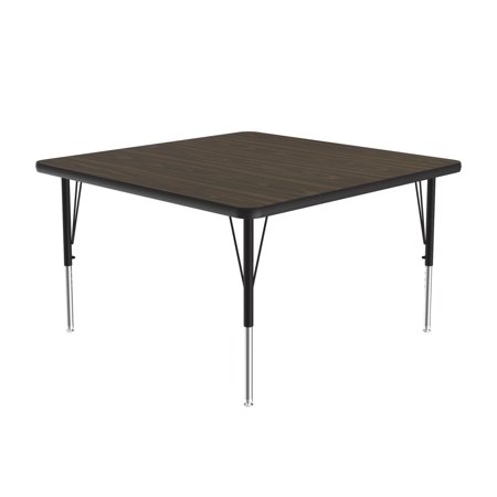 Correll Thermal Fused Laminate Top Activity Tables With Walnut A4242TF-SQ-01