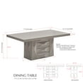 thumbnail image 4 of Astra Modern 71" Rectangular Pedestal Dining Table, Champagne Wood, 4 of 4