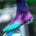 thumbnail image 4 of Yiomxhi High-Top Soccer Cleats for Men Adult Younth Lightweight Football Shoes with Ankle Support, Breathable Outdoor Turf Cleats for Training and Matches, Long Studs and Short Studs, 4 of 7