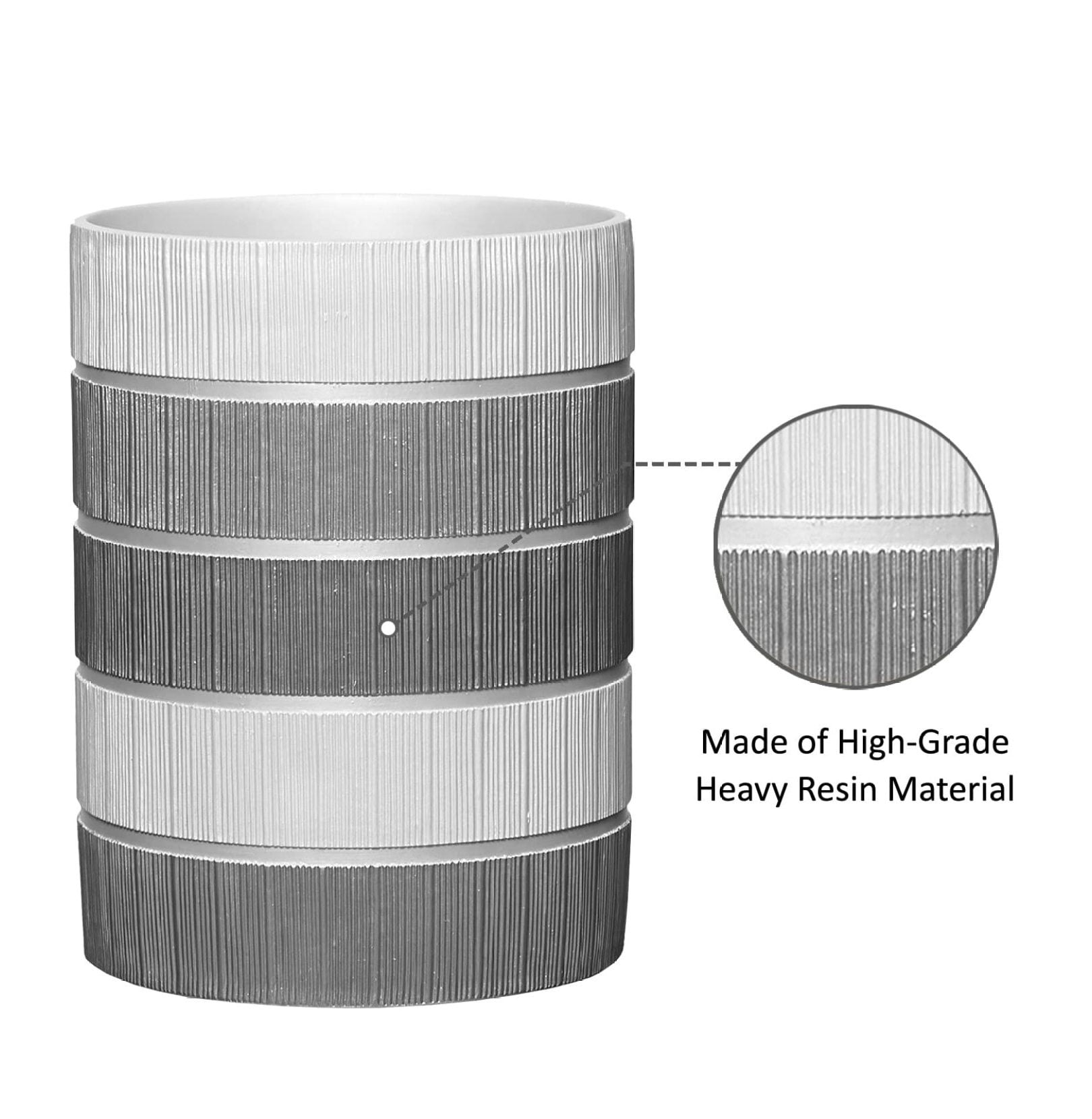 Trash Can for Bathroom, Office, Bedroom - Cute Mini Garbage Bin for Dorms, Desk, and Restroom - Medium Recycling Baskets for Waste and Trash - Compact Wastebasket for Toilets and Rooms, Modern Line