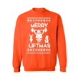 thumbnail image 1 of Awkward Styles Merry Liftmas Sweatshirt Funny Santa Christmas Sweater Merry Liftmas Santa Holiday Sweatshirt Xmas Gym Workout Sweater Merry Christmas Sweatshirt for Men and for Women Christmas Gifts, 1 of 5