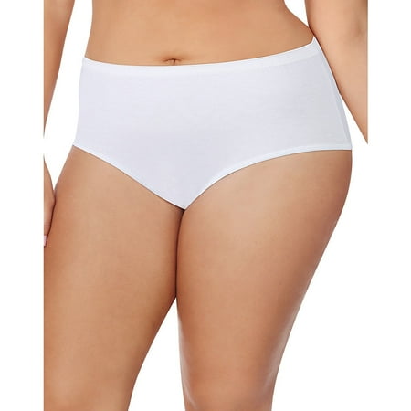 Cotton Tagless Brief - Just My Size Cotton TAGLESS® Brief Panties — 5-Pack, Basic Assortment - 1610W5