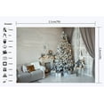 thumbnail image 2 of ABPHOTO 7x5ft Photography Backdrop Merry Christmas Tree Gifts French Sash Fireplace Sofa Brick Wall Wood Floor Interior Decoration Xmas Backdrops Seamless Kids Girl Adults Happy New Year, 2 of 3
