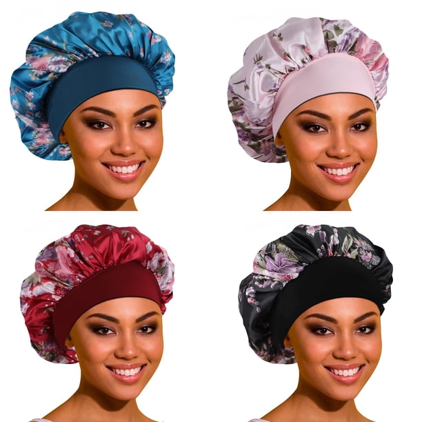 Paquete de 4 gorros de satén para dormir - ROYBENS