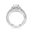 thumbnail image 3 of Bague de Fiançailles Halo Diamant 1 1/2ct Or Blanc 14K Double Rangée, 3 of 4