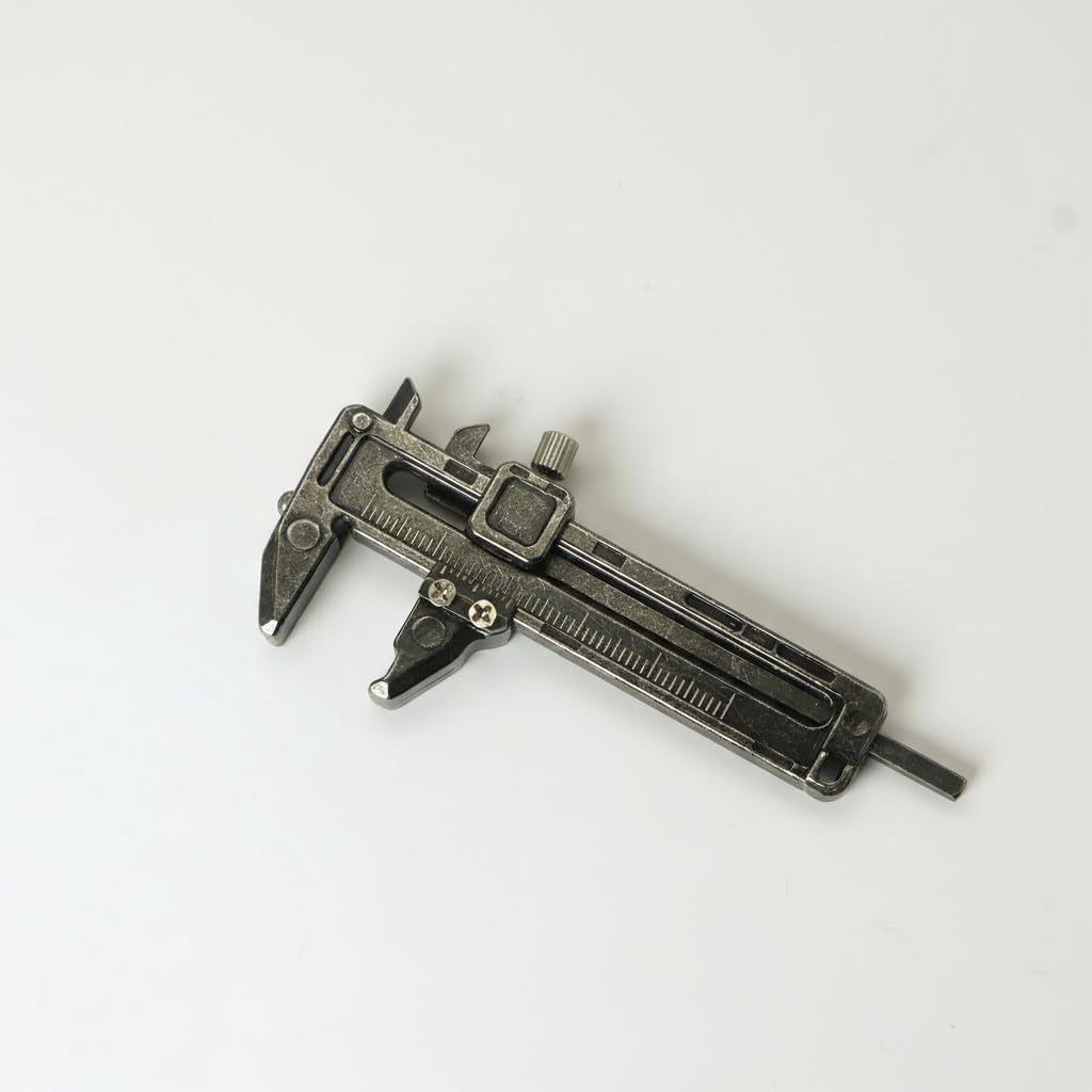 Mini Vernier Caliper 0-50mm, Brass Color Zinc Alloy Pocket Slide Caliper, Multifunctional Precision Measuring Tool for Various Measuring Tasks