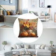 thumbnail image 3 of Flowers, pumpkinslinen toss pillowcase decoration pillowcase gifting preferred 20x20inch cushion cover sofa pillowcase sofa bedroom living room car, 3 of 8