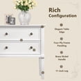 thumbnail image 3 of Gacfiew Solid Wood Nightstand with 2 Drawers, Wooden Bed Side Table, Tall Wooden Night Stand, End Table with 2 Drawers for Bedroom or Living Room, White, 3 of 10