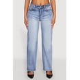 thumbnail image 4 of Womens WAX Straight Whiskered Jeans, 4 of 5