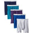 thumbnail image 1 of Fruit of the Loom Men's No Ride Up Traditional Fly Covered Waistband Boxer Briefs, Assorted, 1 of 2