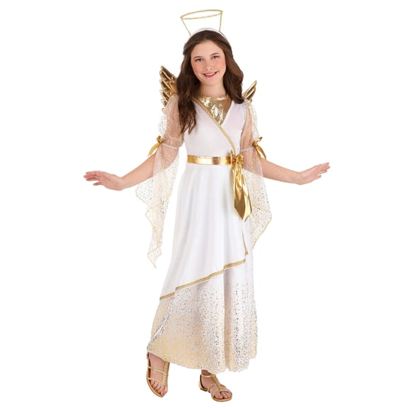 Girl's Golden Angel Costume Dress