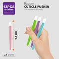 thumbnail image 3 of Set of 12 cuticle pusher tools, 2 pcs/set, Rubber/Plastic, Multicolor, 3 of 6