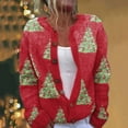 thumbnail image 2 of DDAPJ pyju Women's Ugly Christmas Cardigans Plus Size Button Down Sweaters Funny Santa Claus Print Long Sleeve Knitted Outerwear Jacket Novelty Holiday Cardigans Red XXXXXL, 2 of 5