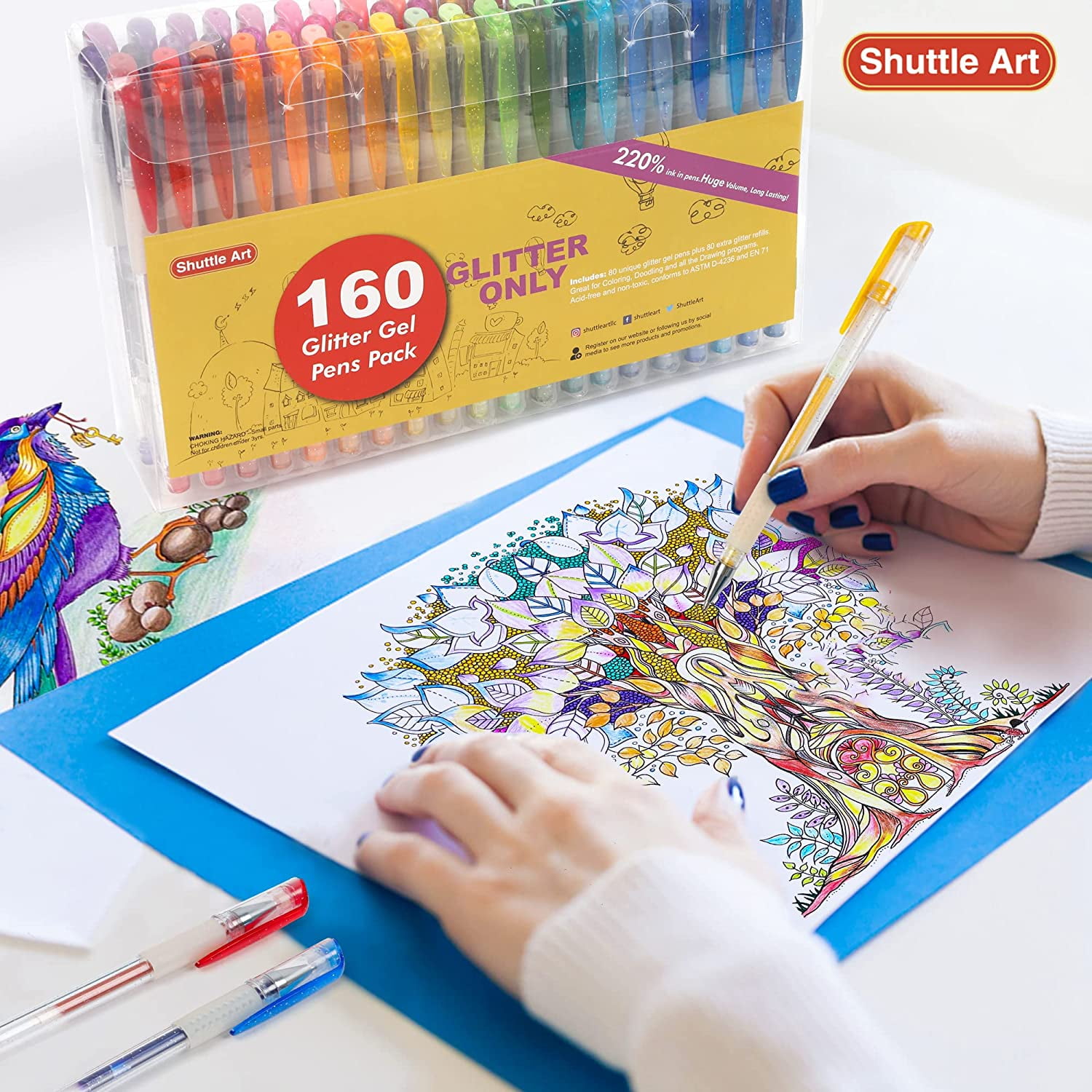 Smart Color Art 160 Colors Gel Pens Set 80 Gel Pen Oman