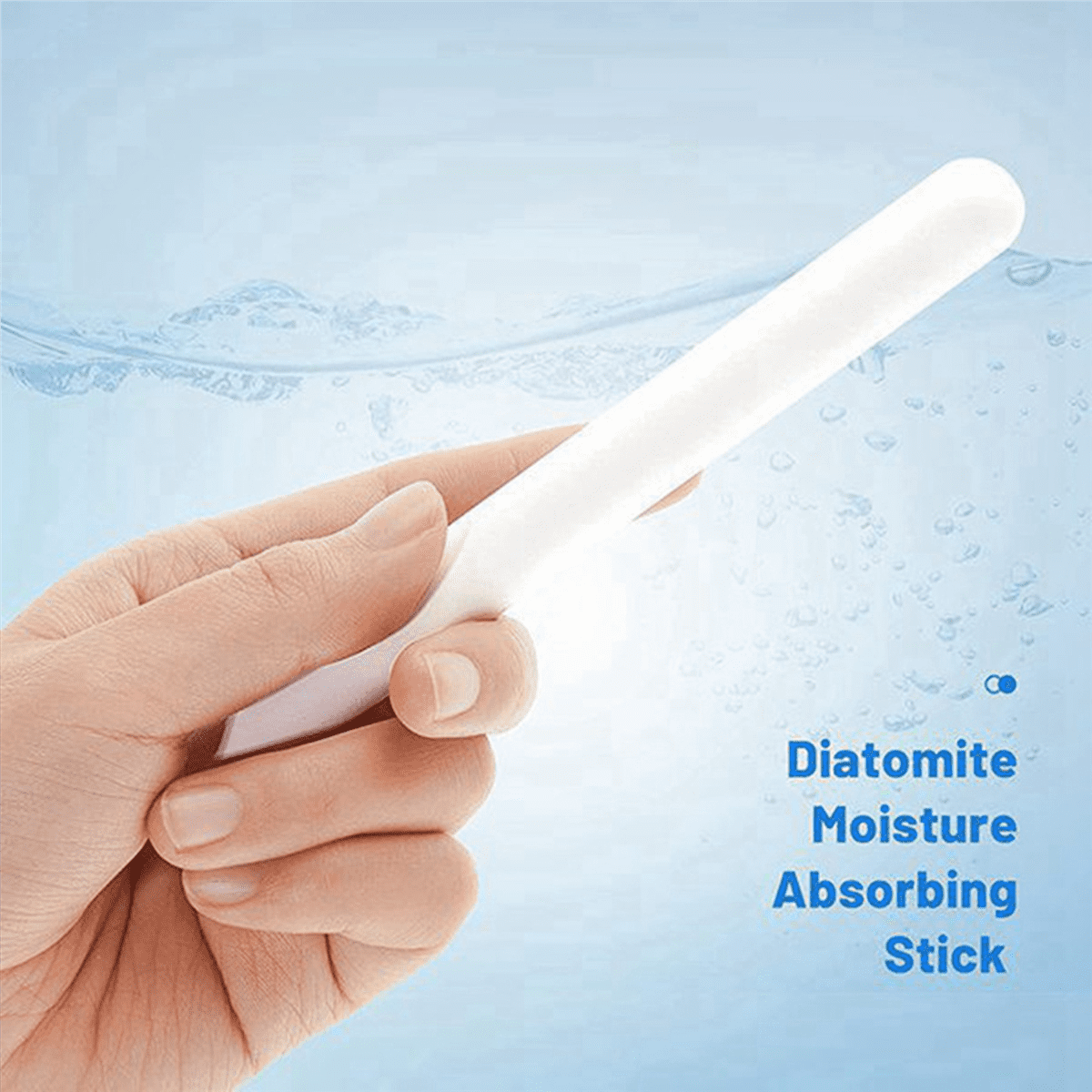 16 Pcs Diatomite Moisture Absorbing Stick Water Absorption Rod Drying Diatomaceous Earth Desiccant