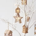 thumbnail image 4 of Creative Wooden Lighted House Santa Claus Window Decoration Luminous Wooden Christmas Tree Decoration Hanging New Year Gift 2022, 4 of 5