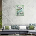 thumbnail image 6 of Teal Bicycle Wall Art Inspirational Bike Flowers Pictures Wall Decor It Is Well with My Soul Music Canvas Prints Framed Modern Painting Artwork for Bathroom Kitchen Bedroom Living Room 12"x16", 6 of 6
