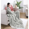 thumbnail image 3 of Elle Decor Solid Plush Oversized Throw Blanket - Silky Soft and Cozy Flannel Fleece, for Bed and Couch Cloud Dancer, 3 of 5