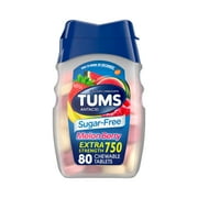 Tums Extra Strength Heartburn Relief Chewable Antacid Tablets, Melon Berry, 80 Count