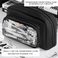 thumbnail image 4 of UttpKLBx Marker Pouch Makeup Bag Organizer Hard Crayon Box Storage Aesthetic Pencil Pouch Pencil Zipper Pouch, Pencil Case Aesthetic Big (Black), 4 of 9
