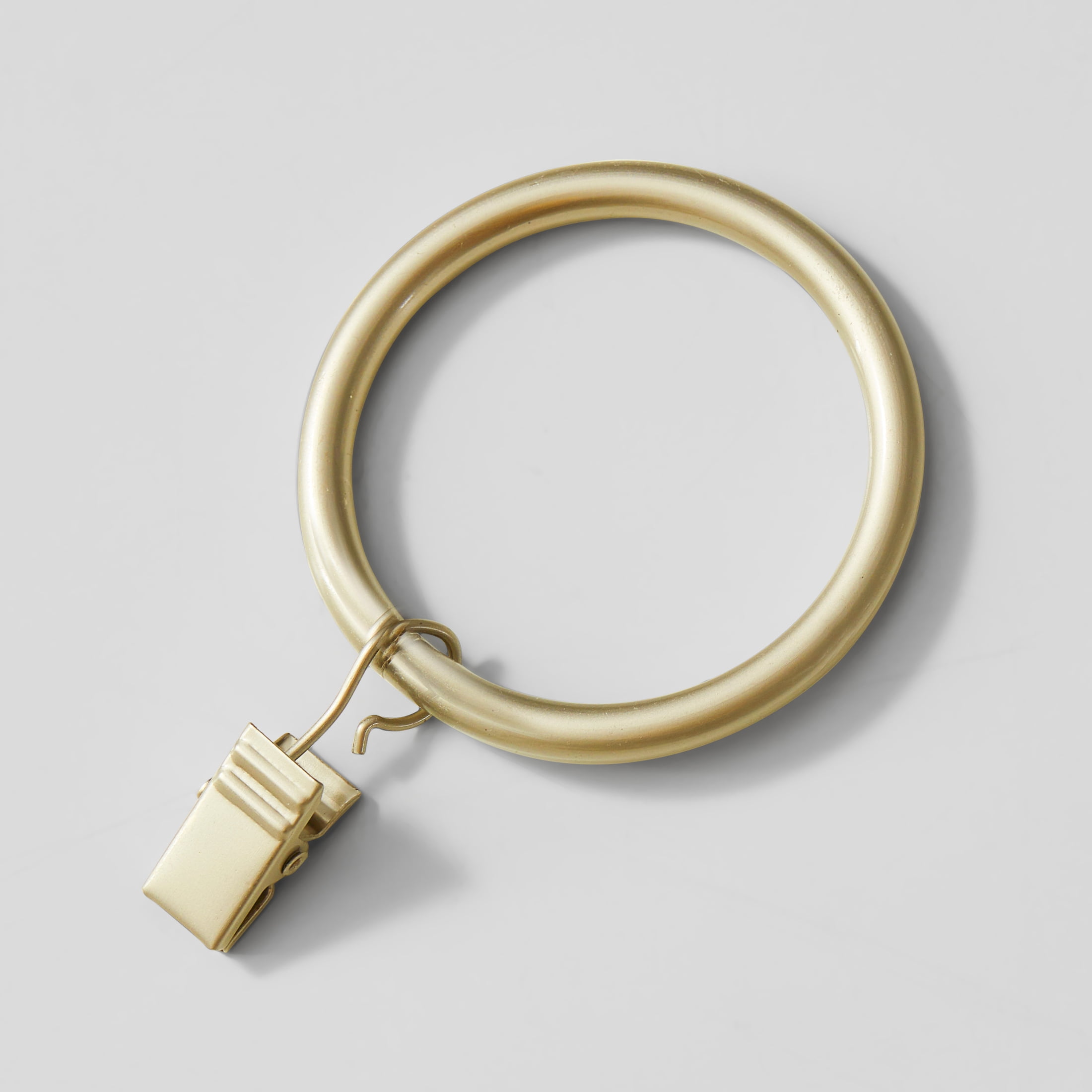 My Texas House 1.7" Gold Matte Metal Curtain Clip Rings (7 Pack)