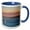 Blue/White, variant on 3drose, Seattle. Washington State Ferry in Puget Sound at Sunset, 11oz Two-tone Black Mug