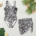 thumbnail image 5 of Jiueut Zebra Stripe Print Girls Swimsuits with Mesh Cover Up Cut Out Bathing Suit for Girls Summer Swimwear with Adjustable Straps, 5 of 7