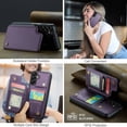 thumbnail image 6 of For Samsung Galaxy A37 A57 Case with Card Holder, Wallet Case for Women Men with RFID Blocking, Durable Leather Kickstand Magnetic Clasp Shockproof Phone Case, 6 of 11