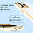 thumbnail image 6 of for iPhone 14 Pro Max Case Cute Clear Luxury Plating Bumper Slim Fit Shockproof Camera Lens Protection Soft TPU Silicone Electroplated Phone Case Cover for iPhone 14 Pro Max 6.7 inch, White, 6 of 16