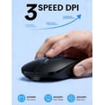 thumbnail image 2 of Bluetooth Wireless Mouse for MacBook, iPad, Laptop, Tri-Mode Rechargeable Silent Slim Computer Mouse for 3 Devices with USB & USB-C,Black, 2 of 6