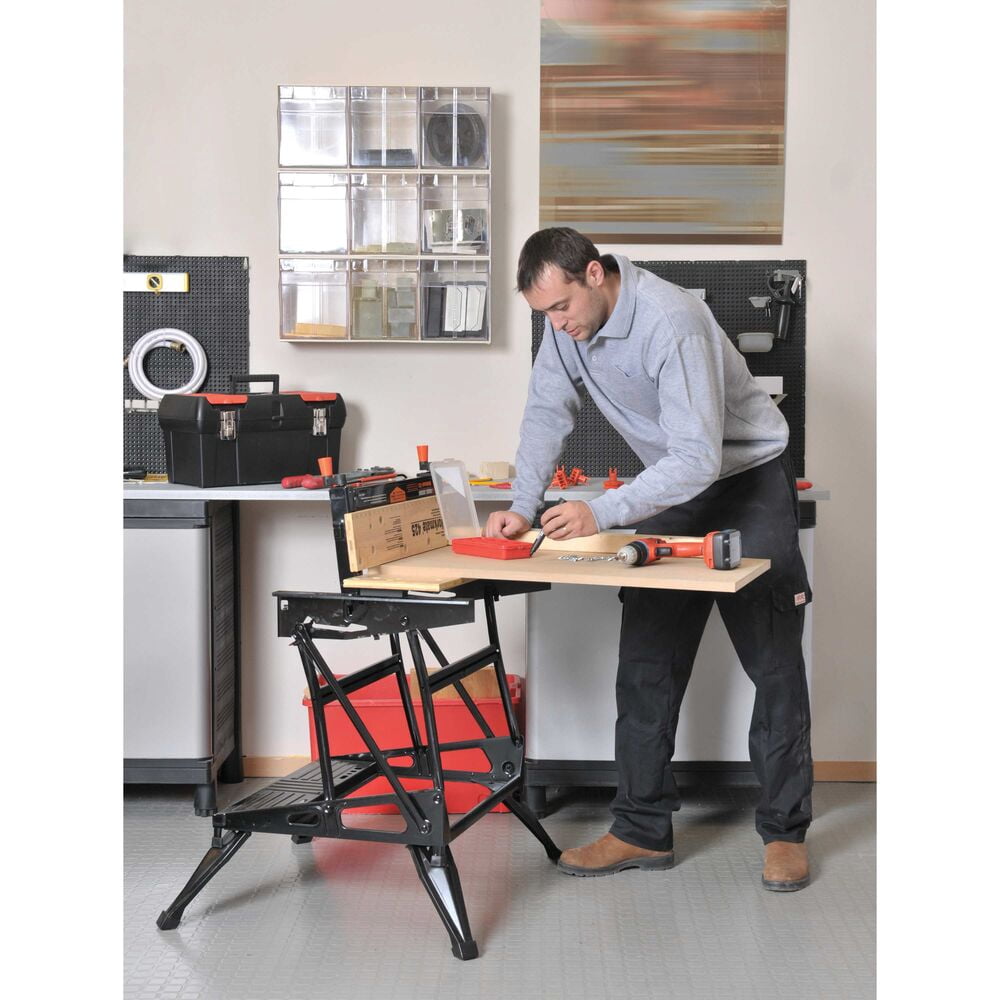 BLACK+DECKER Portable Workbench, Project Center and Vise, Holds
