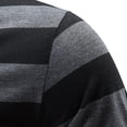 thumbnail image 6 of outfmvch polo shirts for men spring summer loose plus size button collar shirt striped print lapel short sleeve womens tops dark gray, 6 of 9